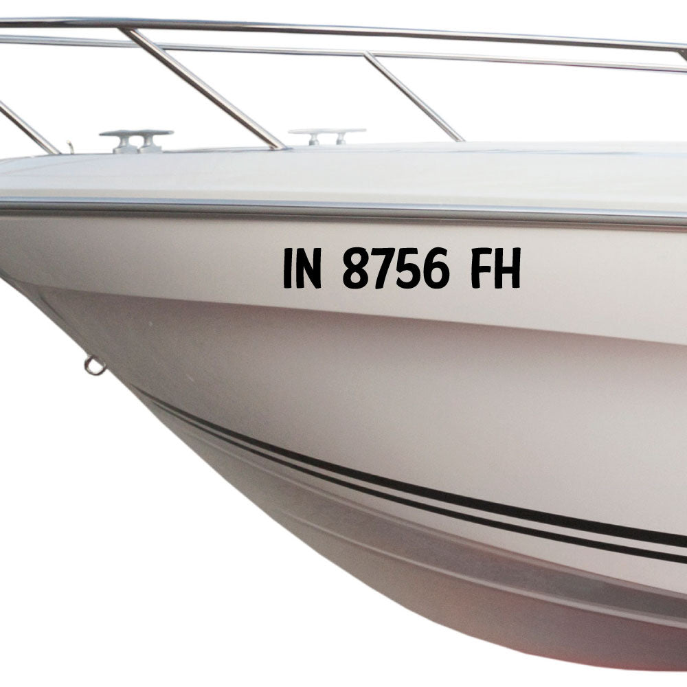 Custom Boating Numbers Custom Boat Registration Numbers | USCG Compliant Vinyl Decals ...
