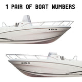 Design you own boat letters. One pair of Boat Numbers