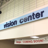 Gatorfoam dimensional lettering interior business wall of Meijer in Indianapolis, Indiana
