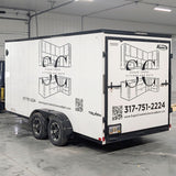 Full trailer graphics for Sugar Creek Kitchen and Bath located in Shelby County Indiana.