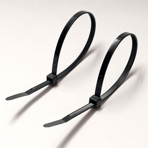 Black Cable Ties, 8 inches, 2 Pack for banners or signs