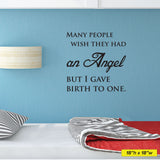 Angel Baby Wall Decal, 0094, angel baby memorial, angel baby wall art