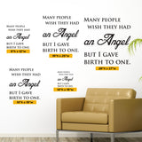 Angel Baby Wall Decal, 0094, angel baby memorial, angel baby wall art