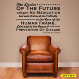 The Doctor of the Future Wall Decal, Thomas Edison, Chiropractor Wall Decal, 0138
