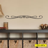 Swirl Design Wall Decal, 0157, Whimsical Design, Wall Cling, Wall Sticker
