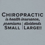 Chiropractic is health insurance, premiums small dividends large., Wall Decal, 0215, Chiropractic Office Wall Lettering