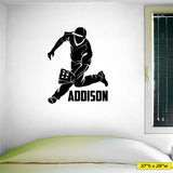 Baseball Custom Name Wall Decal, 0282, Personalized Boys Baseball Wall Decal, Fielder