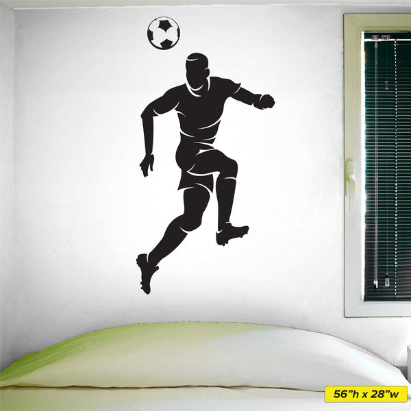 Boys Soccer Heading Ball Wall Decal, 0295, Head, Futbol – 317Signs.com