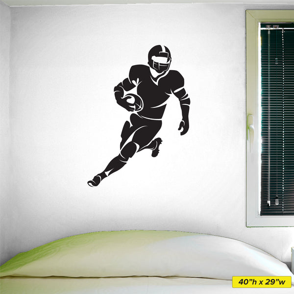 Football Running Back Wall Decal, 0301, Running Back Wall Sticker ...