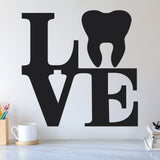 Love Tooth Wall Decal, 0348, Dental Office Wall Decal