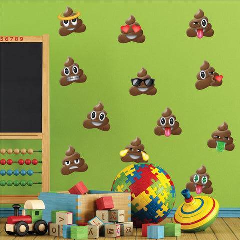 Poop Emoji Wall Stickers