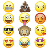 Emoji Wall Decals - 12" tall - Emoticon 12 Set - 0440