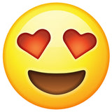 Heart Eyes Emoji Wall Graphic - 28"h x 28"w - Large Emoji Wall Decal - 0445