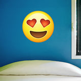 Heart Eyes Emoji Wall Graphic - 28"h x 28"w - Large Emoji Wall Decal - 0445
