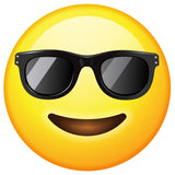 Sunglasses Emoji Wall Decal - 28"h x 28"w - Large Emoji Wall Decal - 0447