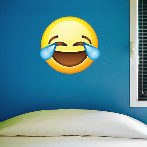 LMAO Emoji Wall Sticker - 28"h x 29"w - Large Emoji Wall Decal - 0450