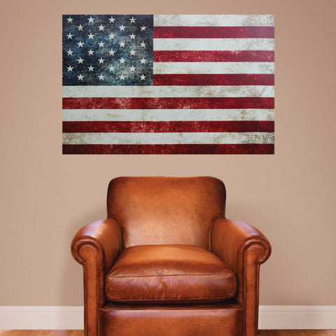 American Flag Vintage Wall Decal Sticker - 0451