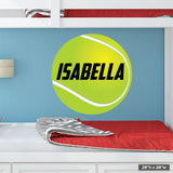 Custom wall tennis ball wall graphic.