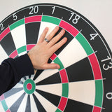 Installation of 28"h x  28"w dartboard wall cling