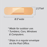 Band Aid Sticker, Decal, Funny, Damaged Car, 2.3"h x 8.5"w - 0651