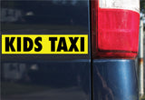 Kids Taxi Sticker, Bumper Sticker, 2"h x 9"w - 0686