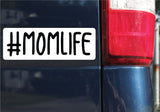 Mom Life Sticker, Hashtag, Bumper Sticker, 2.9"h x 8.5"w - 0687