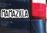Mamazilla Sticker, Bumper Sticker, 2.7"h x 8.5"w - 0692